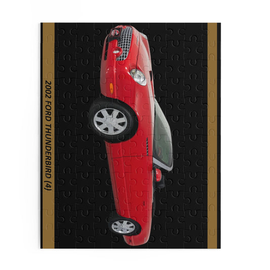 Vibrant Red 2002 Ford Thunderbird Convertible Temp Puzzle (120 pcs) – Classic Car Fan's Ultimate Gift!