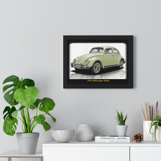 Authentic 1963 Volkswagen Beetle Poster | Stunning Classic VW Bug Car Art Print for Vintage Auto Enthusiasts & Collectors