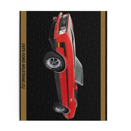 Classic 1973 Mustang Convertible Puzzle - Dazzling Red Muscle Car Gift | Temp Puzzle (120 pcs) for Enthusiasts