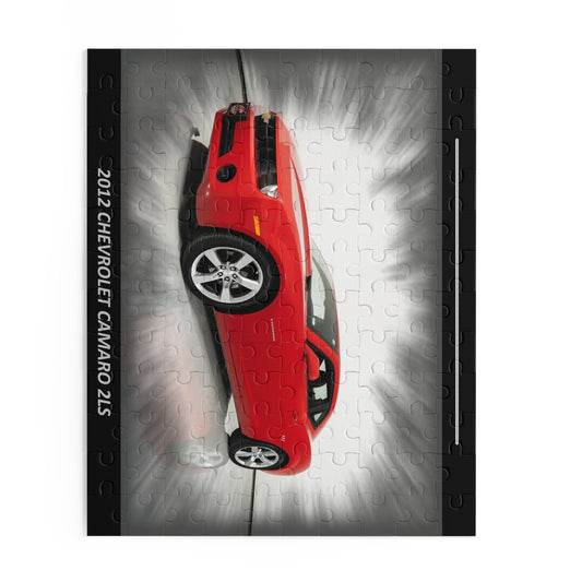 Vibrant Red 2012 Camaro 2LS Jigsaw Puzzle | Iconic Muscle Car 120-Piece Temp Puzzle for Car Enthusiasts & Gifts