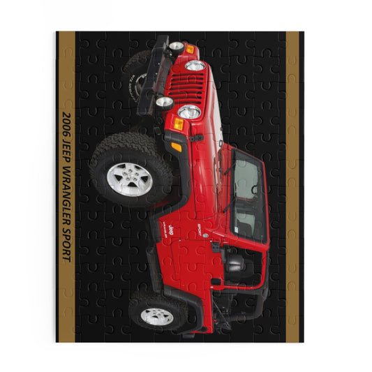 Vibrant Red 2006 Wrangler Sport Puzzle (120 pcs) - Iconic Off-Road Adventure Gift!
