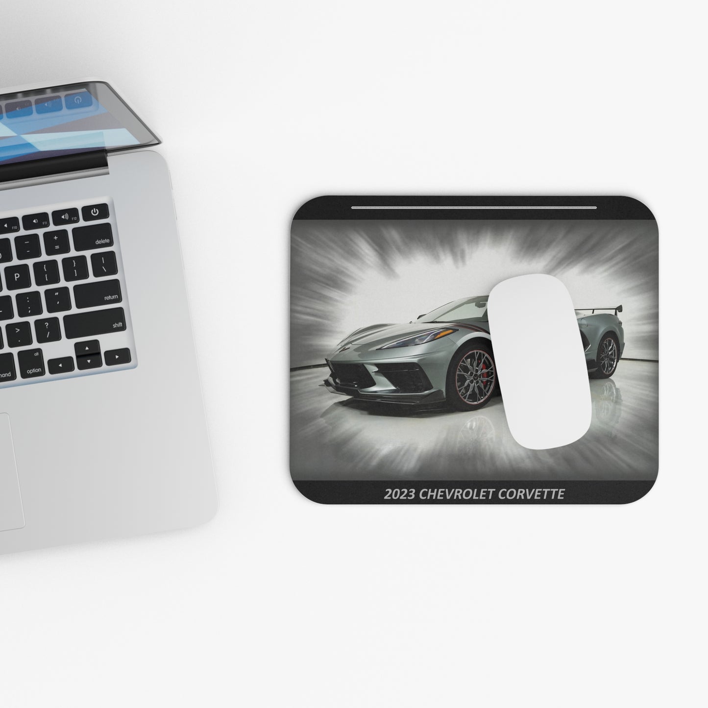 Adrenaline-Pumping 2023 Corvette Convertible Mousepad | High-Performance Luxury Car Desk Mat Gift for Enthusiasts