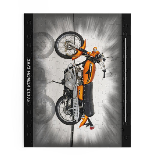 Classic 1971 CL175 Scrambler Temp Puzzle (120 pcs) | Vibrant Vintage Motorcycle Jigsaw for Biker Enthusiasts