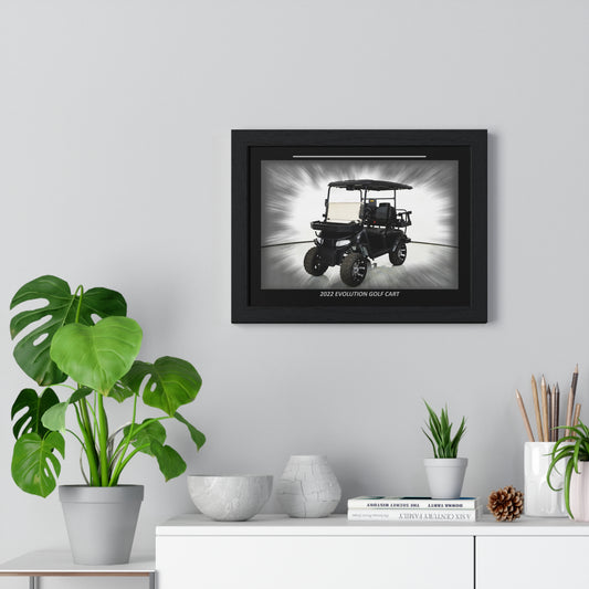 2022 Evolution Golf Cart Poster | Elite Black Off-Road Golf Cart Wall Art | Dynamic Vehicle Print for Man Cave Decor