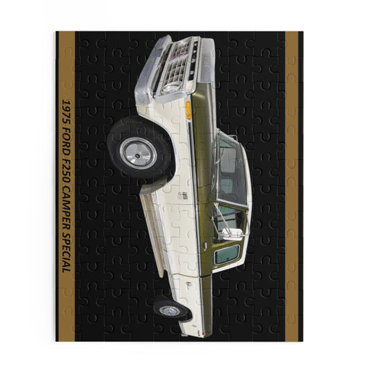 Classic 1975 F250 Camper Special Temp Puzzle (120 pcs) - Vintage Truck Lover's Gift