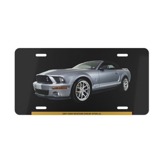 Authentic 2007 Shelby GT500 Mustang Vanity Plate - Iconic Muscle Car Metal Front License Plate | Perfect Gift for Enthusiasts