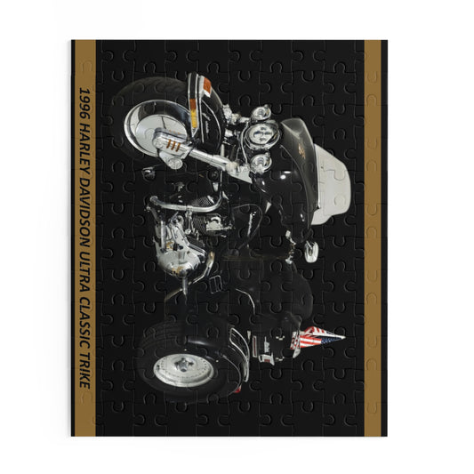 Vintage 1996 Harley Davidson Ultra Classic Trike Puzzle (120 pcs) - Iconic Motorcycle Fan Gift!