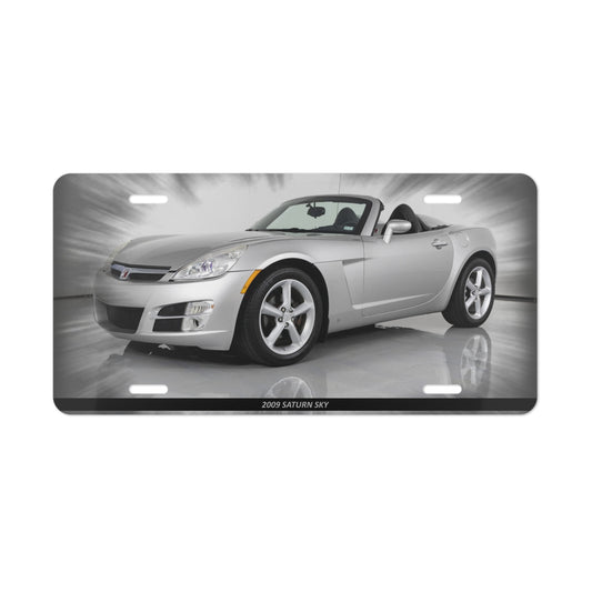2009 Saturn Sky Convertible Classic Vanity Plate - Premium Metal Front License Plate for Enthusiasts | Custom Car Show Display
