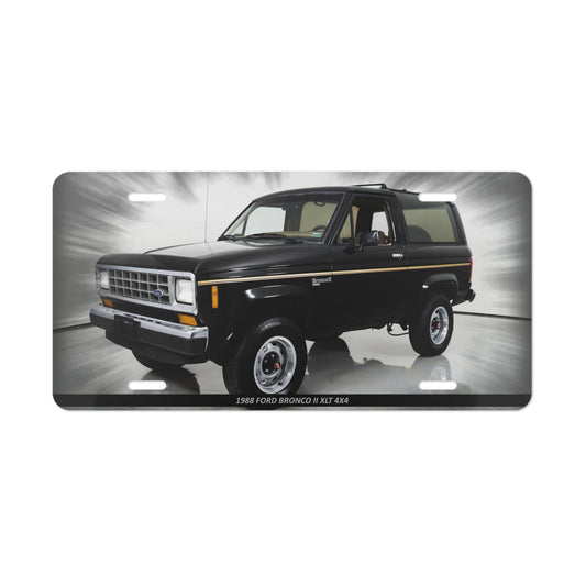 Bold 1988  Bronco II XLT 4x4 Metal Front License Plate | Classic Vintage SUV Truck Vanity Plate for  Fans