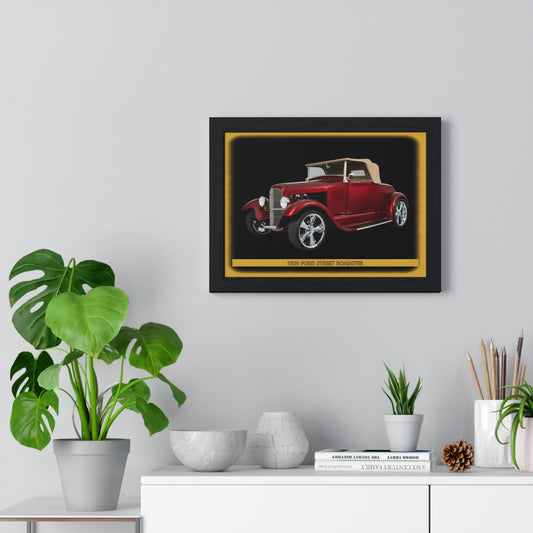 Black Framed Poster - Vintage Classic Car Wall Art