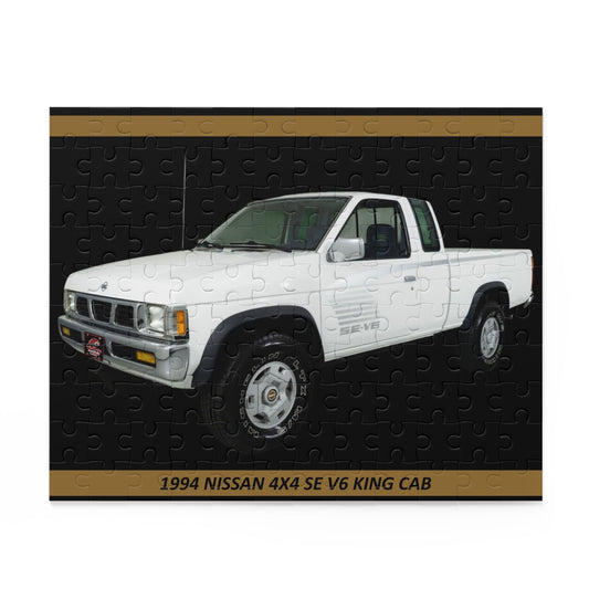 Classic 1994 Nissan 4x4 SE V6 King Cab Pickup Truck Puzzle (120 pcs) - Vintage Automotive Fan Gift