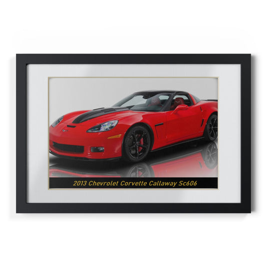 2013  Corvette Callaway SC606 Poster | Legendary Red Sports Car Wall Art Print | Ultimate Car Enthusiast Gift