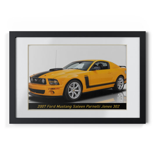 Breathtaking 2007 Saleen Parnelli Jones 302 Mustang Poster | Iconic Yellow Muscle Car Wall Art Print