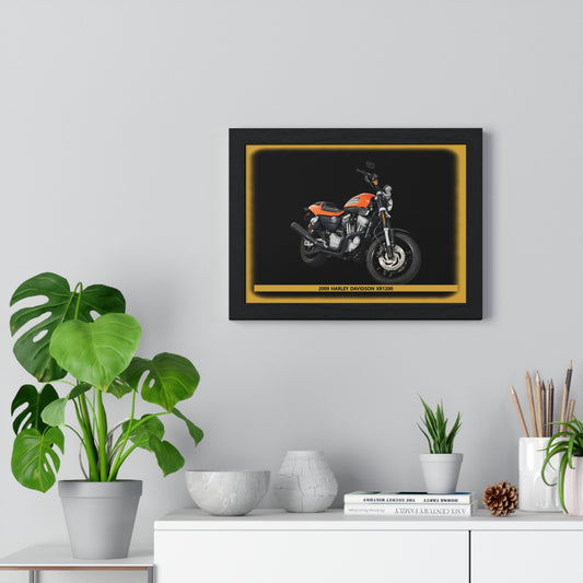 2009 Harley Davidson XR1200 Motorcycle Poster - Legendary Sportster Wall Art for Biker & Man Cave Decor | Dynamic HD Print