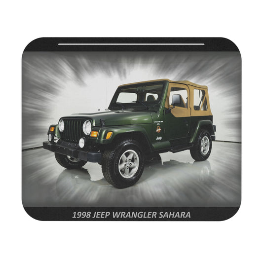 Vintage 1998  Wrangler Sahara Mousepad | Iconic Green 4x4 Desk Mat for Off-Road Enthusiasts & Car Lovers