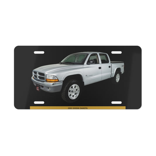 2003  Dakota 4x4 4.7 Magnum Silver Truck Classic Vanity Metal Front License Plate | Premium Collector's Gift for Enthusiasts