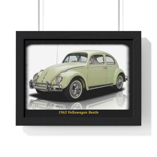 Authentic 1963 Volkswagen Beetle Poster | Stunning Classic VW Bug Car Art Print for Vintage Auto Enthusiasts & Collectors