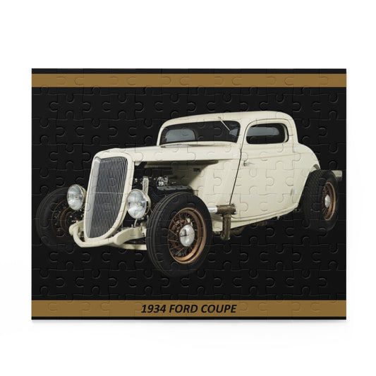 Classic 1934  Coupe Hot Rod Temp Puzzle (120 pcs) - Vintage Car Enthusiast Gift - Iconic Automotive Art