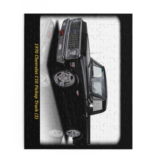 Classic 1970  C10 Pickup Truck Puzzle | Stunning Vintage Black  C10 (120 pcs) for Car Lovers