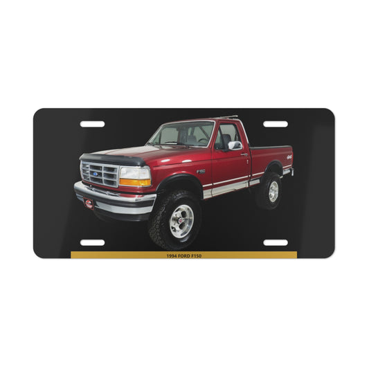 Awesome 1994  F-150 Pickup Truck Classic Vanity Plate - Durable Metal Front License Plate for Truck Enthusiasts! Retro  F150 Decor