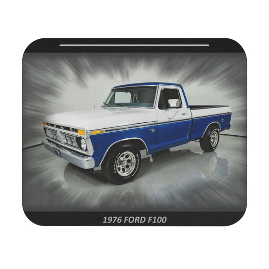 Classic 1976  F-100 Pickup Truck Mousepad – Iconic Blue & White Vintage Car Lover Desk Mat, Powerful Gift for Auto Enthusiasts