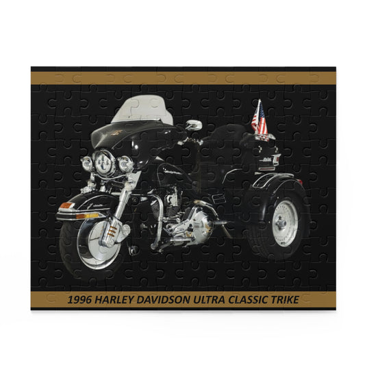 Vintage 1996 Harley Davidson Ultra Classic Trike Puzzle (120 pcs) - Iconic Motorcycle Fan Gift!