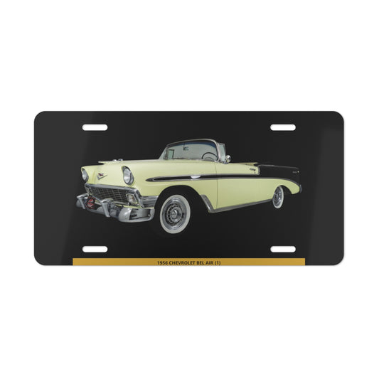 Captivating 1956 Chevrolet Bel Air Classic Vanity Plate - Metal Front License Plate for Vintage Car Lovers