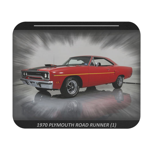 Vroom! Iconic 1970 Plymouth Road Runner Mousepad - Legendary Red Muscle Car Desk Accessory for Car Enthusiasts