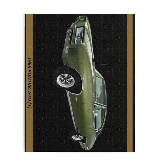 Classic 1968 Pontiac GTO Muscle Car Temp Puzzle (120 pcs) – Iconic Vintage Auto Art for Enthusiasts