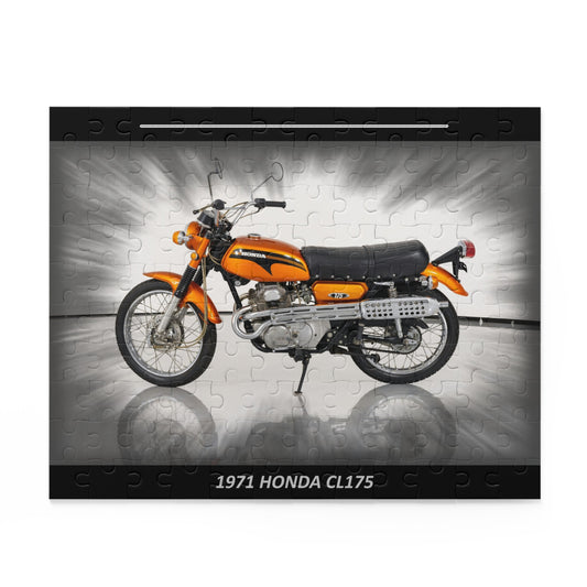 Classic 1971  CL175 Scrambler Temp Puzzle (120 pcs) | Vibrant Vintage Motorcycle Jigsaw for Biker Enthusiasts