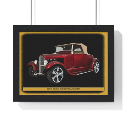 Black Framed Poster - Vintage Classic Car Wall Art