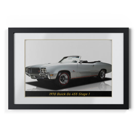 Classic 1970 Buick GS 455 Stage 1 Convertible Poster - American Muscle Car Legend Art Print