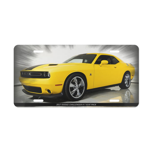 Challenger Scat Pack R/T Muscle Car Classic Vanity Plate - Premium Metal Front License Plate | Bold & Durable Car Accessory
