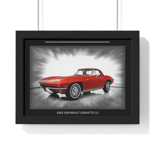 Breathtaking 1963  Corvette Poster | Classic Red Sting Ray C2 Art Print | Must-Have Car Decor Gift